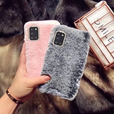 Чехол с мехом кролика для Samsung Galaxy S23 S22 Ultra S21 S20 S10 S9 S8 Plus A14 A54 A13 A33 A53 A12 A22 A32 A52 A21s A31 A51 A71, плюшевый чехол для телефона с волосами