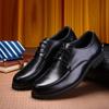 Fashion Brand PU Leather Fashion Men Business Dress Loafers Pointed Toe Black Shoes Oxford Breathable Formal Wedding Shoes Tyh6