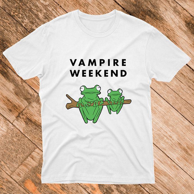 НОВАЯ Хлопковая Белая Футболка Vampire Weekend Лягушка Короткий Рукав Все Размеры Унисекс