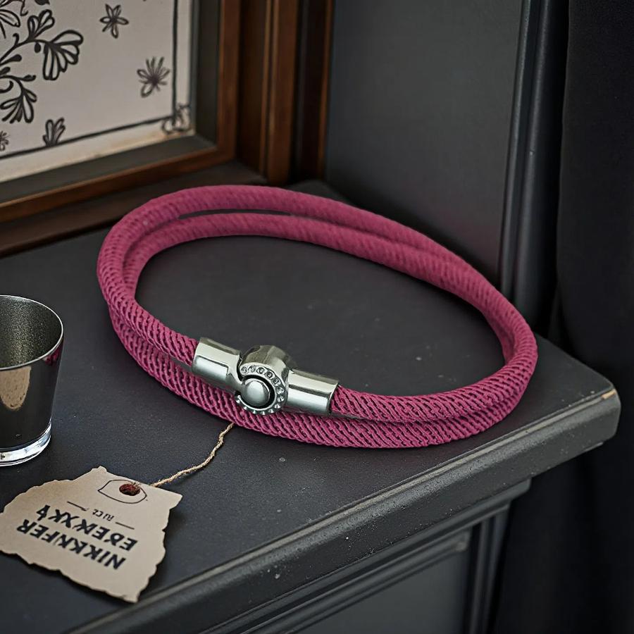 Noter Fashion Men Bracelet With A Grade 4mm String Bilayer Unique Magnet Buckle Cord Chain Braslet Multiple Colors Available