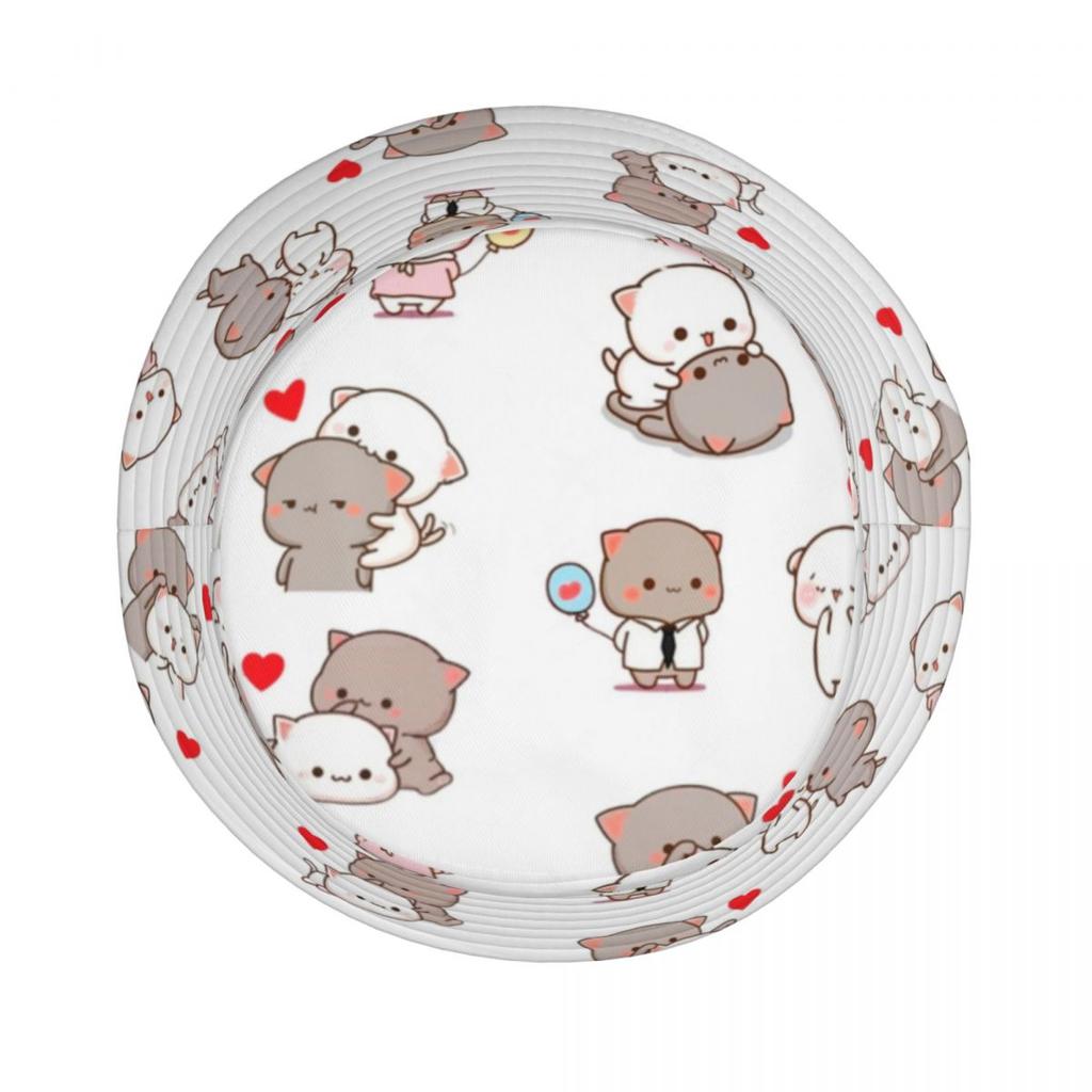 Панама унисекс Mochi Peach Cat Peach And Goma Горячие летние головные уборы Упакованная спортивная кепка в рыбацком стиле Боб Прямая поставка