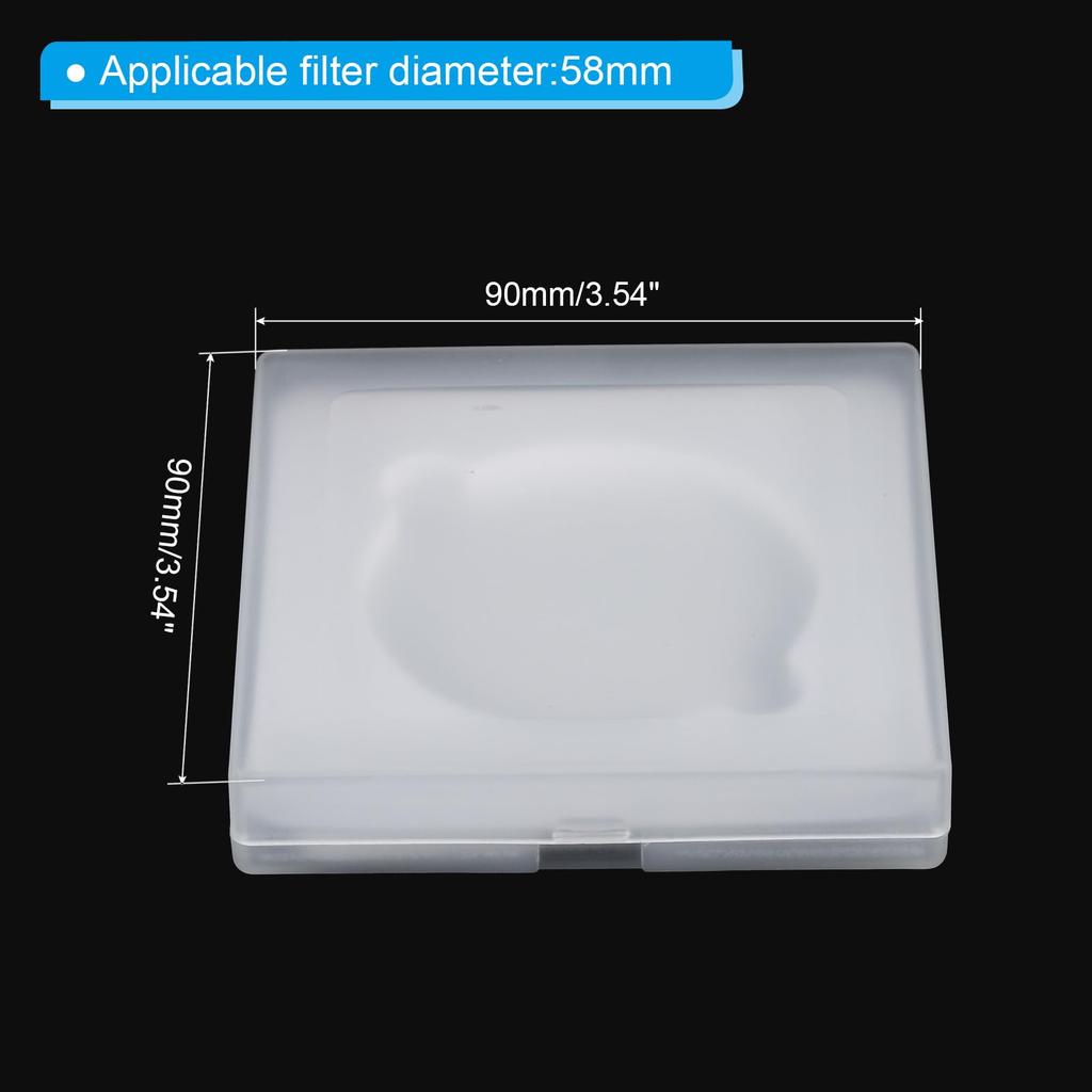 PATIKIL 58mm Lens Filter Case Set of 3 Camera Filter Case Portable Lens Filter Box Waterproof Dustproof Plastic Photo Filter Storage