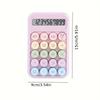 1pcs Colorful Desktop Office Calculator - Mechanical Keyboard/12-Digit Display Screen/LED Large Screen Display/Dopamine Color Design/Reusable