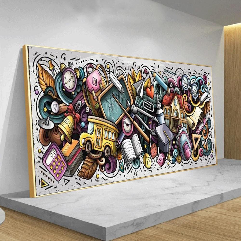 Graffiti Wall Art Cartoon Artist Canvas Painting Abstract Posters and Prints Anime Pictures for Living Room Home Decoration