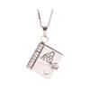 Book Charm Necklace To My Granddaughter Book Necklace Openable Book Charm with 6 Pages Necklace Gift from Grandma for Granddaughter