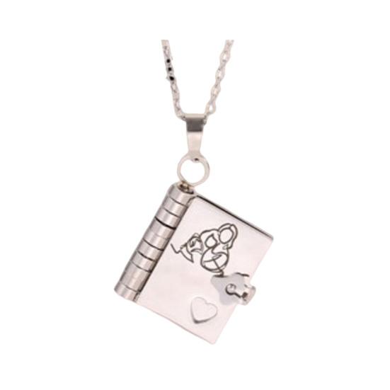 Ожерелье-шарм в виде книги Yousheng для моей внучки, ожерелье-книга, открывающийся шарм-книга с 6 страницами, ожерелье, подарок от бабушки для внучки