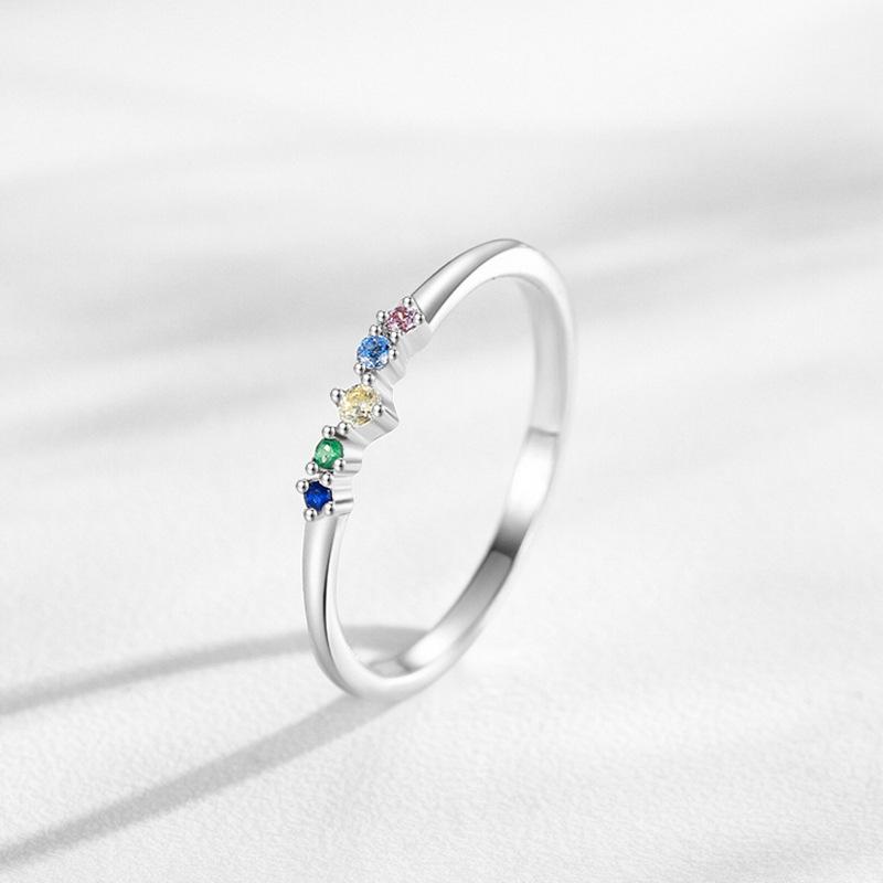 Tancise Classic 925 Sterling Silver Zircon Ring Ladies Jewelry Wedding Promise Party Gift