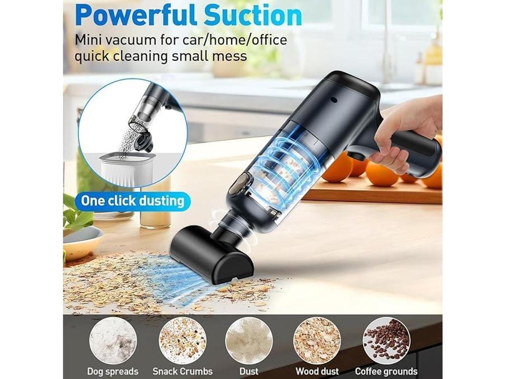 Беспроводной ручной пылесос с бесщеточным двигателем 12000 Па, подходит для дома, автомобиля, офиса и домашних животных