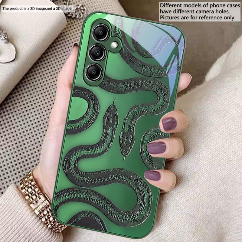 Черно-зеленая королевская змея Для Samsung A 20 30 22 23 24 25 26 31 32 33 34 35 42 50 51 52 53 54 55 56 70 71 72 73 стеклянный чехол для телефона