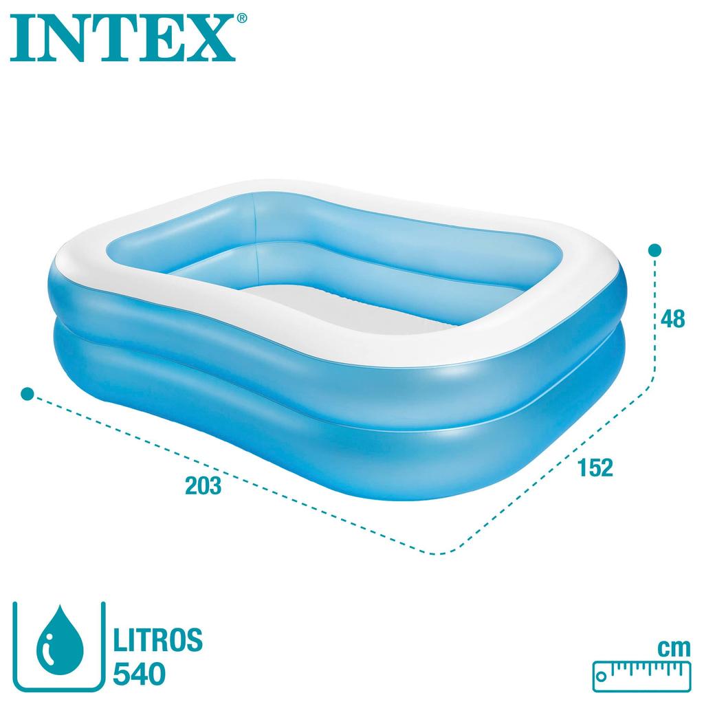 INTEX Большой бассейн Swim Center Семейный бассейн 203 x 152 x 48 см Японский 57180 Синий [Оригинальный продукт]