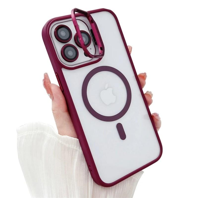Для Magsafe Stand Glass Lens Protector Case для iPhone 16 15 14 13 11 12 Pro Max 16 Plus Роскошная магнитная противоударная задняя крышка