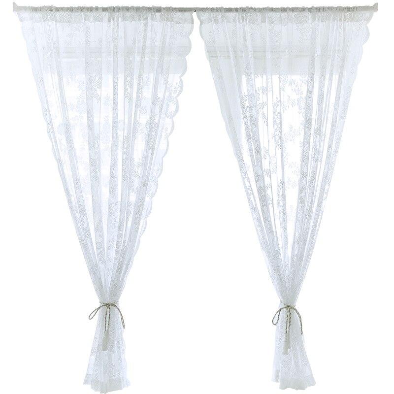 Перфорированная бесплатная кружевная занавеска для карниза из европейской пряжи Tianchen, белая занавеска для двери, занавеска для спальни, эркерная марля