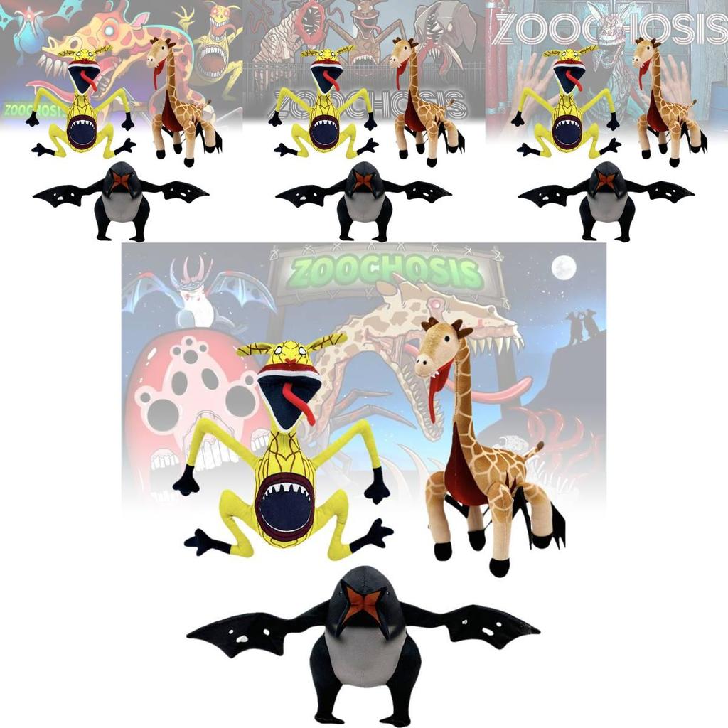 Очаровательные плюшевые куклы-животные Zoochosis с уникальным дизайном из мягкого короткого плюша