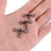 Barrel Stainless Steel 3 Way Swivel Ring Fishing Swivel Fishing Line Connector Rolling Solid Ring