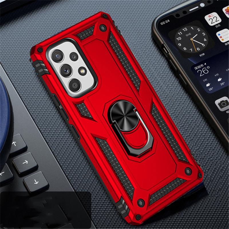 Роскошный противоударный защитный чехол с кольцом для Samsung Galaxy A53 A33 A23 A22 A12 S22 Ultra S21 Plus Redmi Note 11 10A 10C iPhone 13 12 11 Pro Max Чехол-подставка