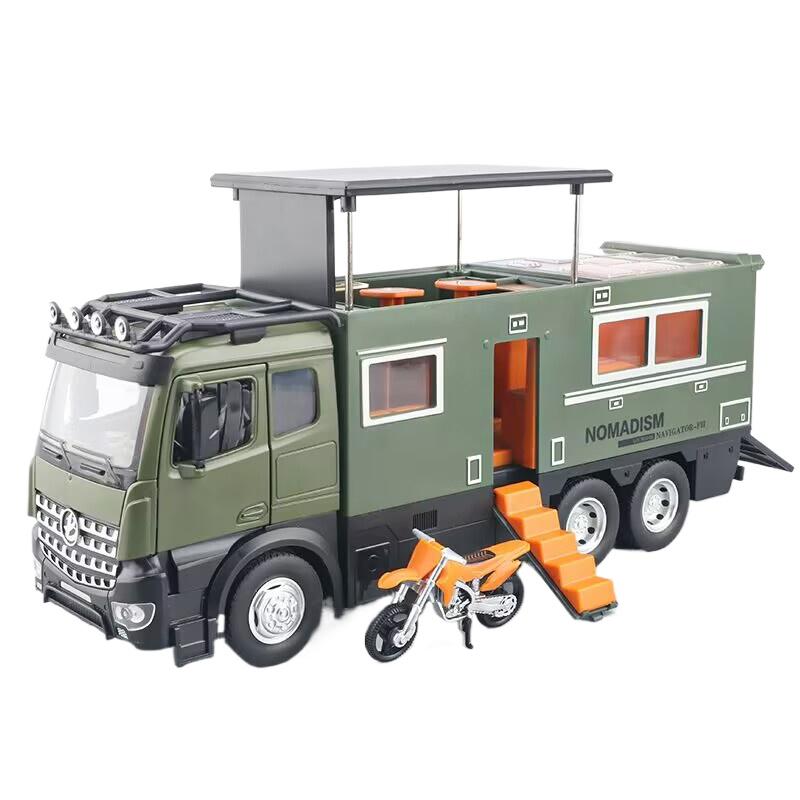1/18 Бенц Arocs Nomadism Navigator F RV Сплав Литье под давлением Модель Автомобиля Домашний Декор и Настольные Украшения для Компьютера Праздничный Подарок Игрушка