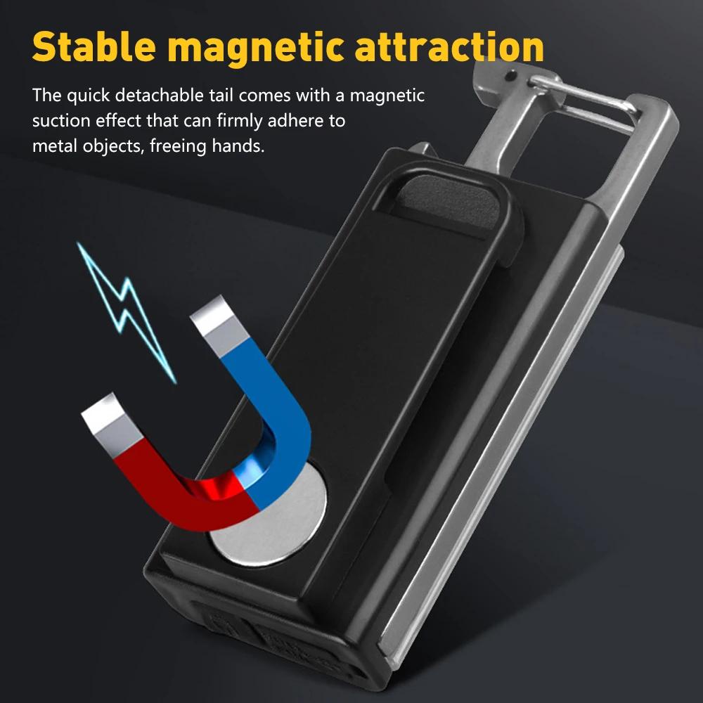 Protable Mini Keychain COB Flashlights Small Powerful USB Rechargeable Torch Camping Fishing Work Lamp Red Bule Light
