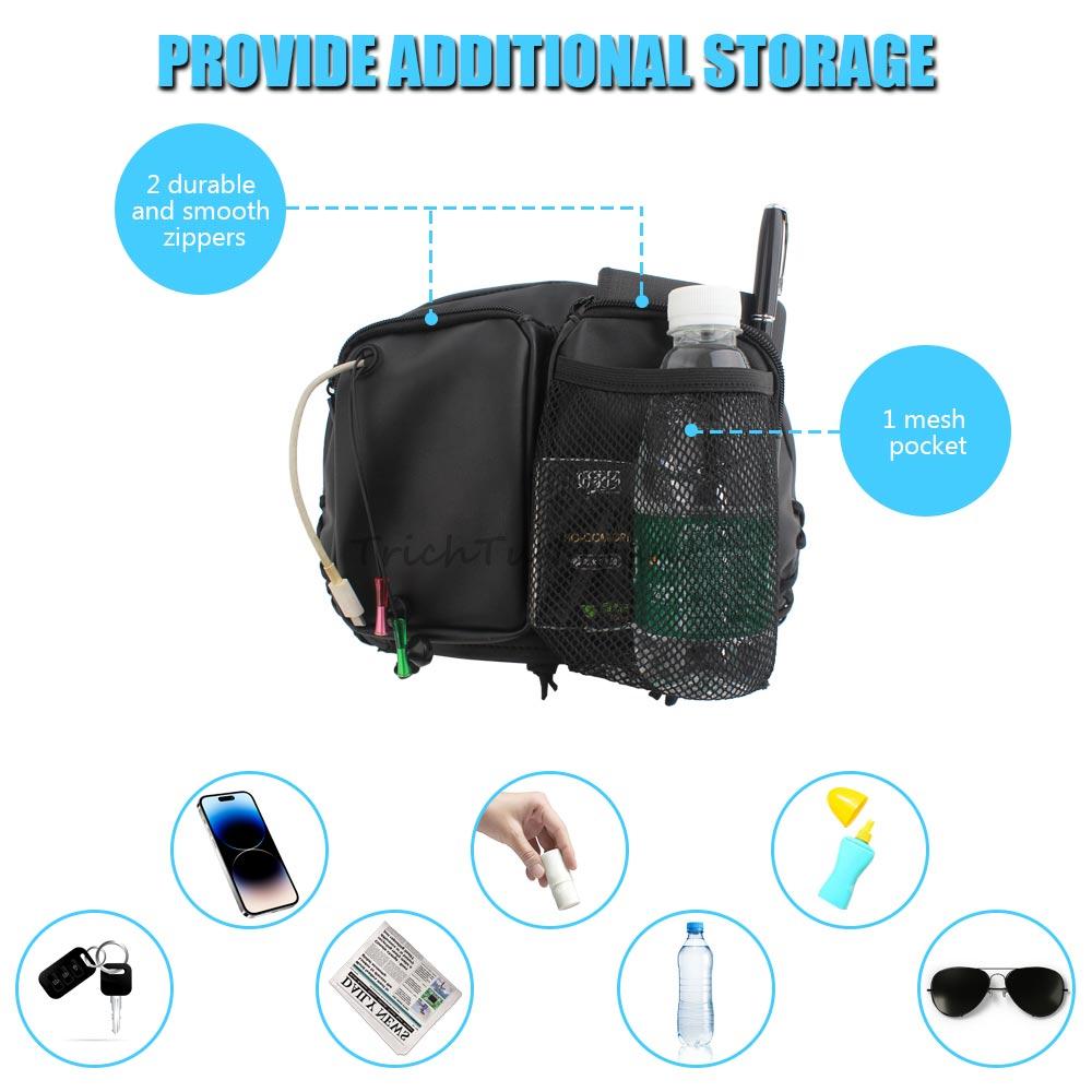 Motorcycle Part Rider Sissy Bar Backrest Organizer Bag Drink Holder Multi Functiona Bags For Harley Touring Softail Sportster