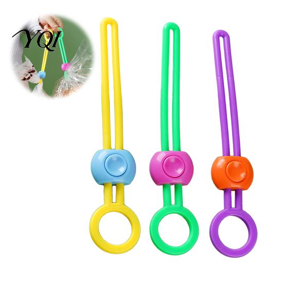 Multifunctional Silicone Straps for Pets Food Sealing Straps, Flexible Reusable Storage Cable Ties Push Type Lock Object Fixing with Safety