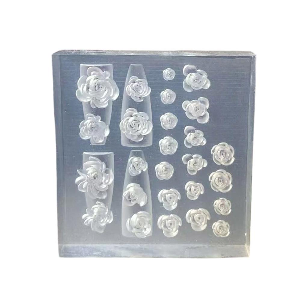 Silicone 3D Nail Embellishment Molds Delicate Shape Small Accessories Crafting Molds Present for Beauty Enthusiasts
