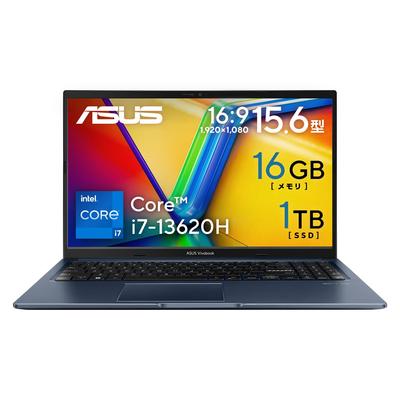 Asus Vivobook 15 X1502VA Intel Core i7 16 ГБ 1 ТБ Windows Run Включает PC Game Pass Тихий ноутбук, 15,6 дюйма, 13620H, Память, SSD, 11, Время работы 8,9 часа,