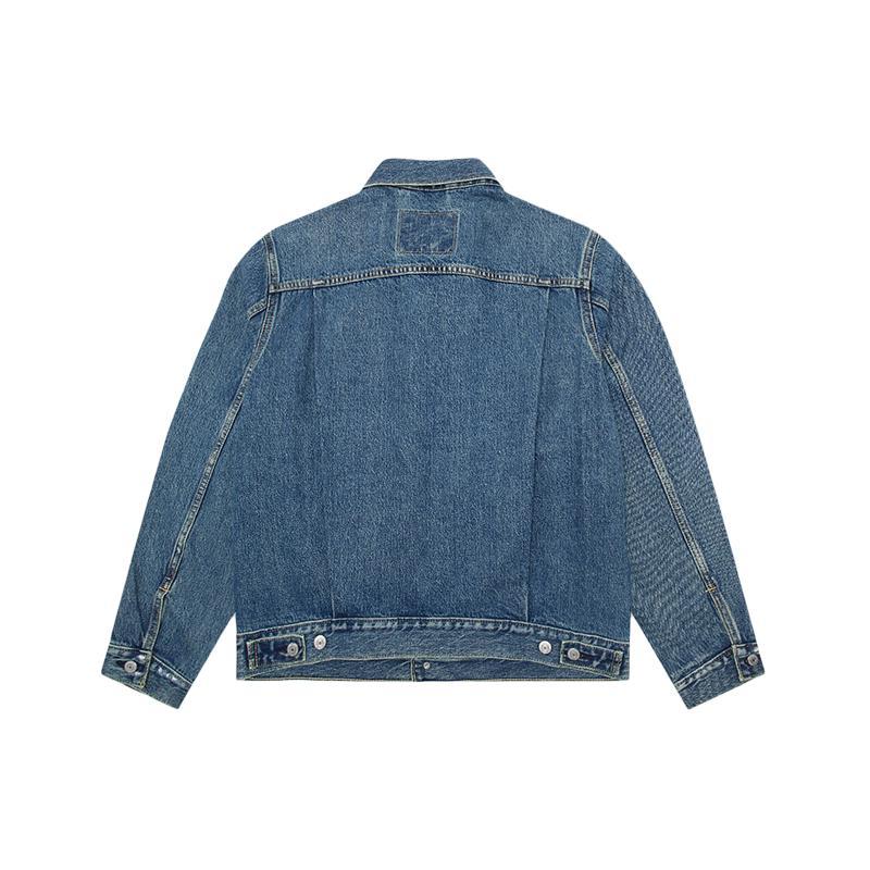Levi's Denim Jackets Men's Blue Lapel Moderate Straight Fit A7632-0001