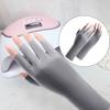 1 Pair Nail Art Gloves Effective Blocking Finger Protection Half Fingers Breathable Cooling Anti-UV Thin Riding Cycling Sunshade Gloves