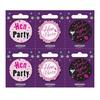 Apac Hearts Hen Party Badge Set (Pack of 6)