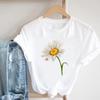 (Asian Size) Women Print Lady Flower Style Trend 90s Lovely Short Sleeve Tee Top Clothing Casual Fashion Tshirt Female Graphic T-shirt