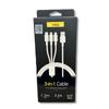 PISEN Multi-Function 2-in-1 Charging Cable for Apple, Huawei, and Type-C Devices