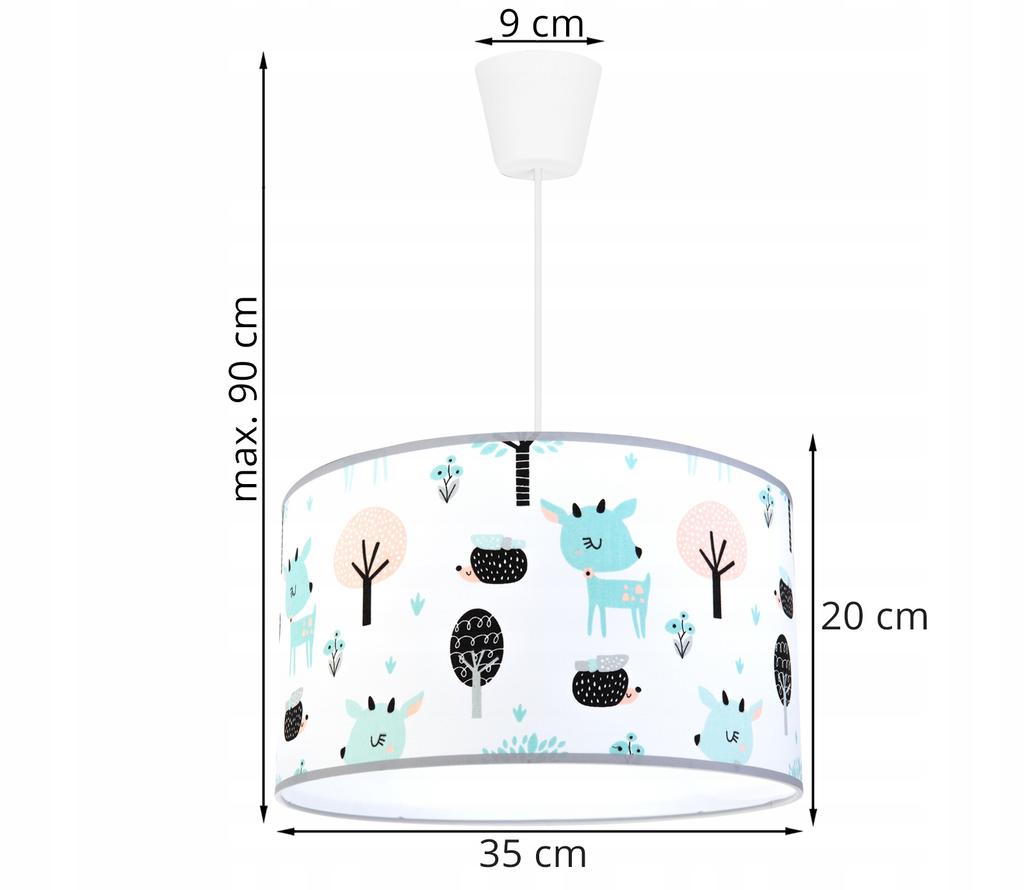 Children'S Ceiling Hanging Lamp, Led Lampshade Bambi