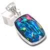 Natural Ammolite Gemstone 925 Sterling Silver Jewelry Pendant 2.17" J1o66