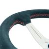 ND 14 Inch 350MM Straight Frame Velvet Leather Modified Racing Game Steering Wheel 13053