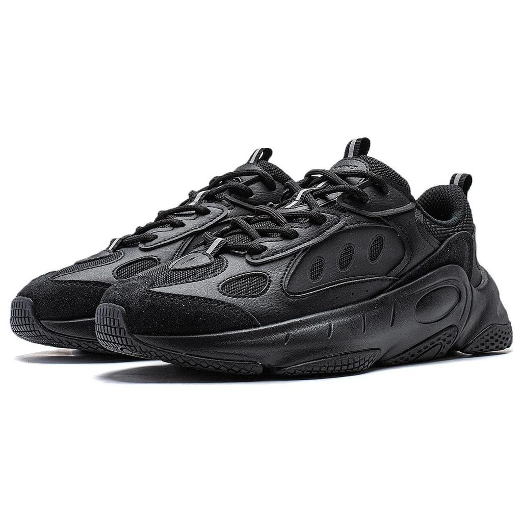 Li Ning Wing Style Амортизация Нескользящие Износостойкие Поддержка Низкие Повседневные Кроссовки Женские Черные AGCT462-4