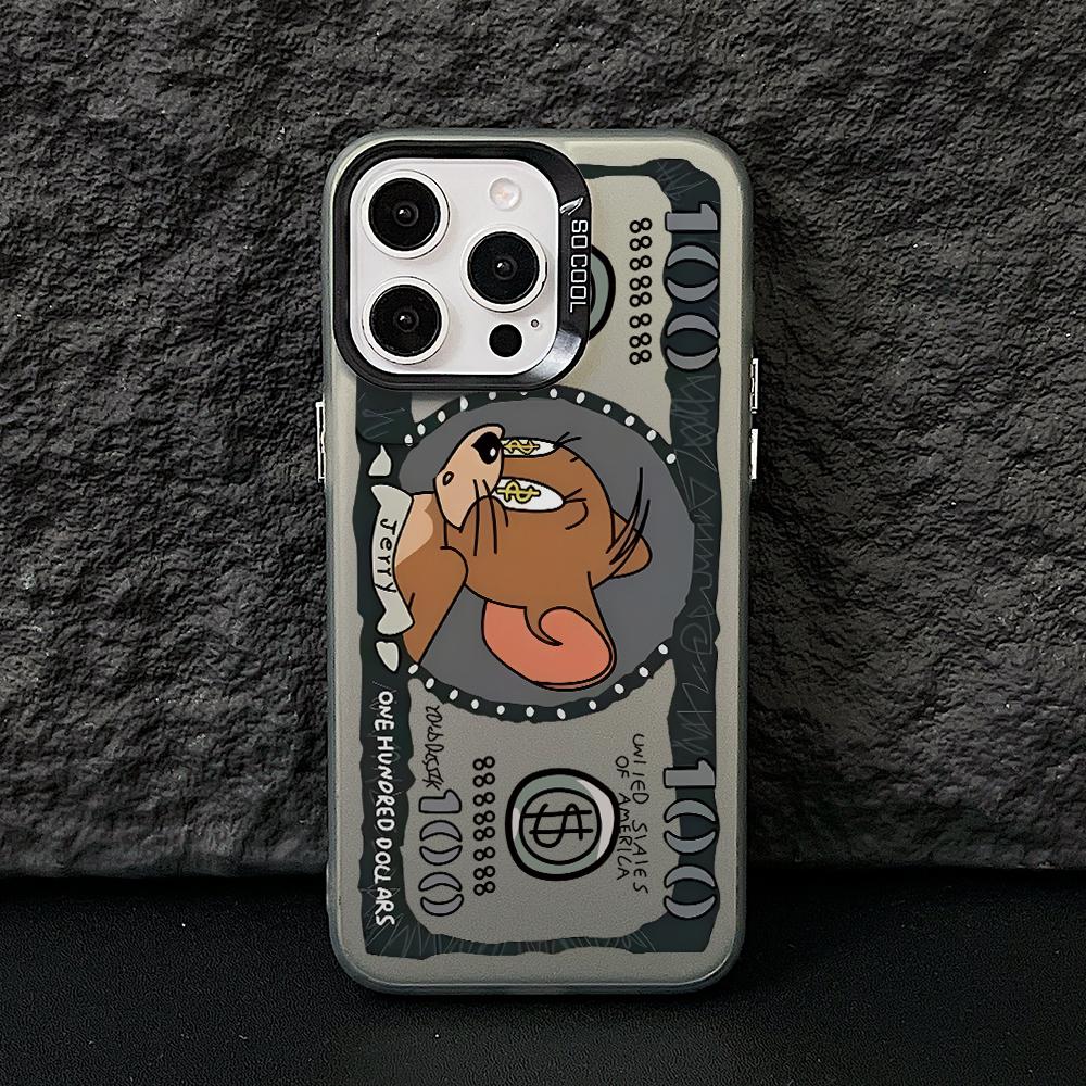 Money Jerrys Toms Phone Case for Xiaomi Redmi 15C 14C 13C 12C 10 Note 15 14 13 12 Pro Plus 4G 5G Silver Hard Cover