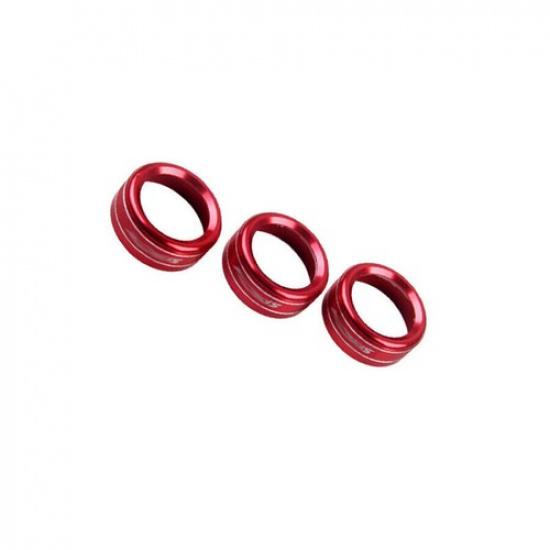 For Mazda CX-5 CX5 2017- Red Aluminum Middle Console Ac Knob Ring Cover Trim