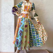 2026 women's spring new, Amazon cross-border Europe and the United States, fashionable and elegant solid color stand-up collar slim dress