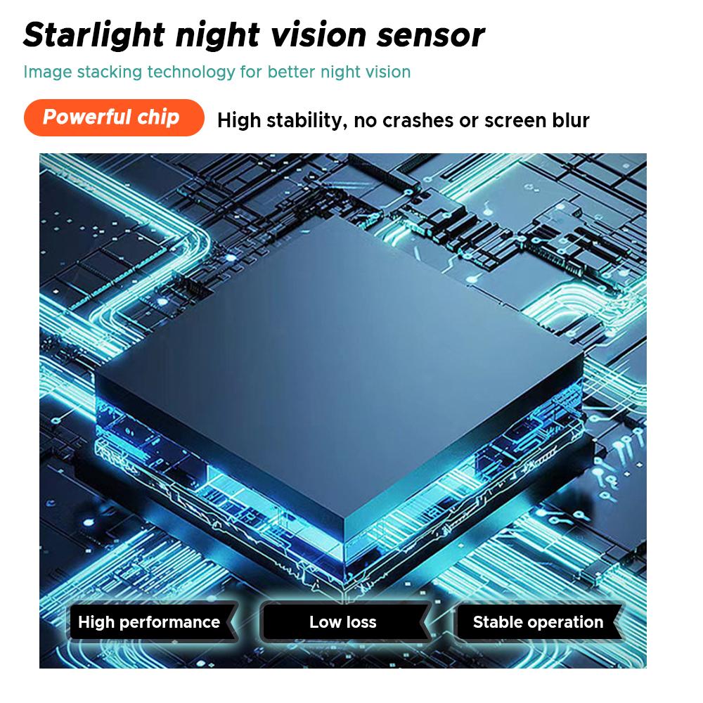 Цифровой бинокль ночного видения полностью черный полноцветный 4K полностью черный 800-метровый большой инфракрасный экран