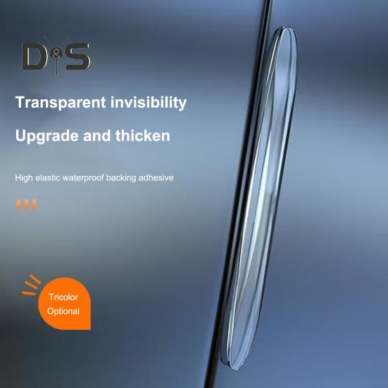 2/4 шт. Автомобильная полоса для предотвращения столкновений, прозрачная черная самоклеящаяся гибкая многоразовая универсальная внедорожник для грузовика, авто кузов, дверь, боковое зеркало заднего вида, защита для бампера