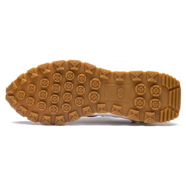 Li Ning Fang Yuan вечные прочные дышащие повседневные туфли с низким верхом, мужские повседневные туфли зеленого и белого цвета AZGS079-3