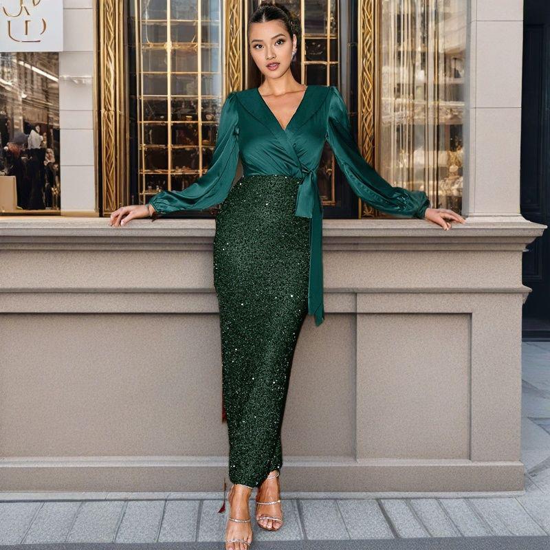 Элегантное женское вечернее платье без бретелек в европейском и американском стиле 2025 года