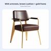 Upholstered Armchair with Metal Legs Nordic Design Padded Metal Frame Chair Soft Padding Modern Design for Students