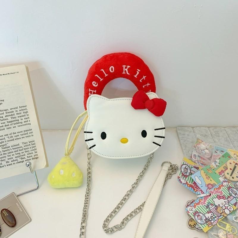 Мини-сумка через плечо с цепочкой для девочек, мультяшный пес Melody Cinnamoroll Hello Kitty, для повседневного использования