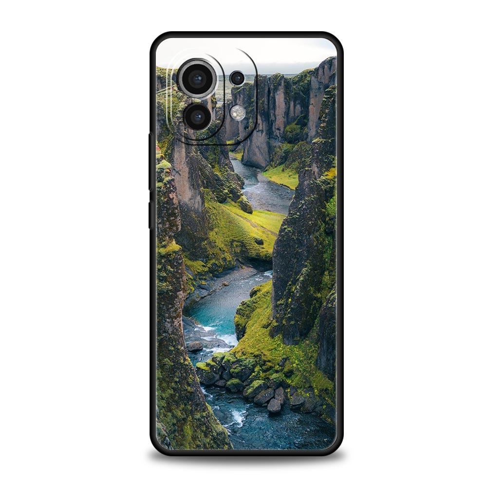 Для Xiaomi Mi 13 12T 10 12 Lite 11 10T 11X 11T Pro 9T чехол для телефона водопад природа деревья корабль Poco X3 NFC X4 F3 F4 M3 M4 5G чехол