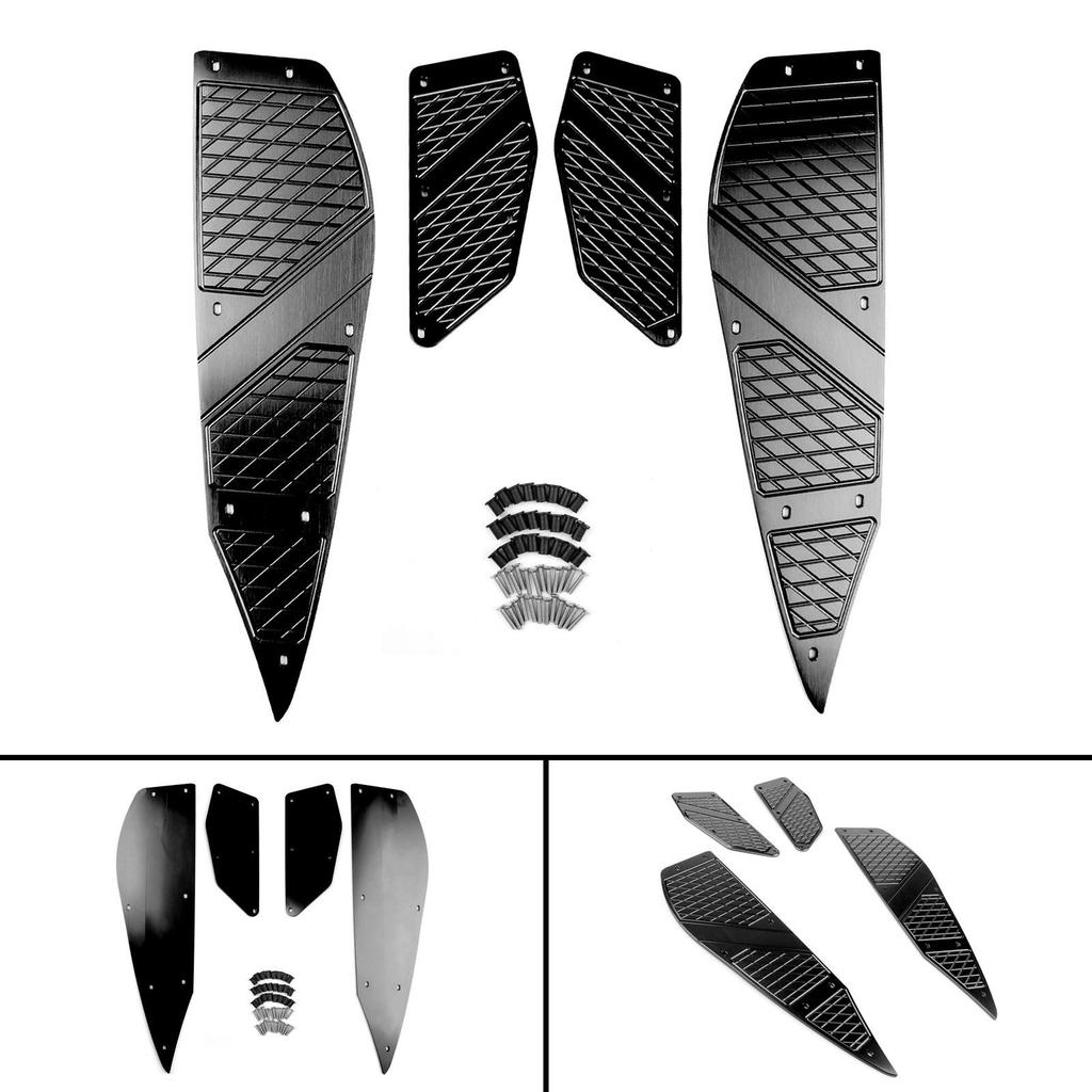 Foot Peg Plate Footrest Step Pad Mat Cover For Yamaha XMAX 300 2017-2018 Black