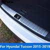 Для Hyundai Tucson 2015-2018 Внутренняя Задняя Багажная Дверь Накладка на Порог Защитная Накладка Аксессуары Стайлинг Автомобиля
