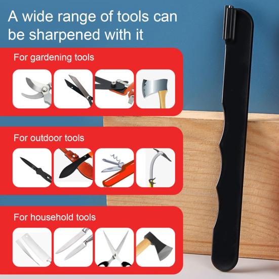 Многофункциональный точильный камень для садовых инструментов: ножей, ножниц, топоров, кусторезов, секаторов. Портативная карманная точилка для кемпинга, рыбалки.
