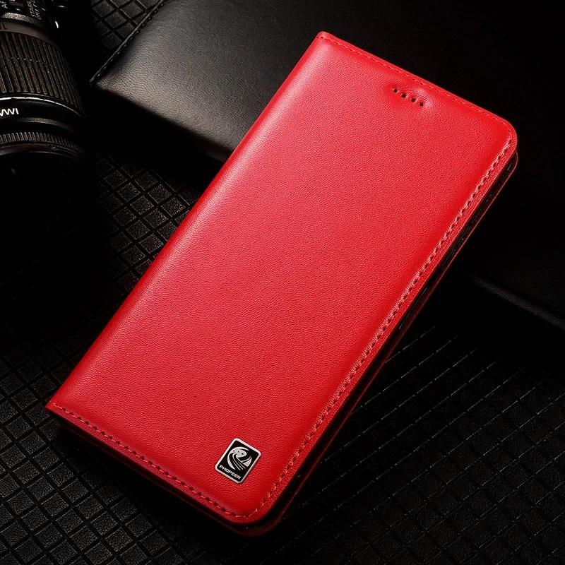 Для OnePlus 15 OnePlus15 5G Флип-кейс Текстура Наппа Магнитная Крышка Роскошная Натуральная Кожа Коровы Карман для Карт Кошелек Чехлы