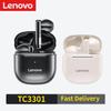 Оригинальные стереонаушники Lenovo TC3301 TWS Bluetooth, беспроводные наушники Bluetooth 5.3 с микрофоном с функцией шумоподавления