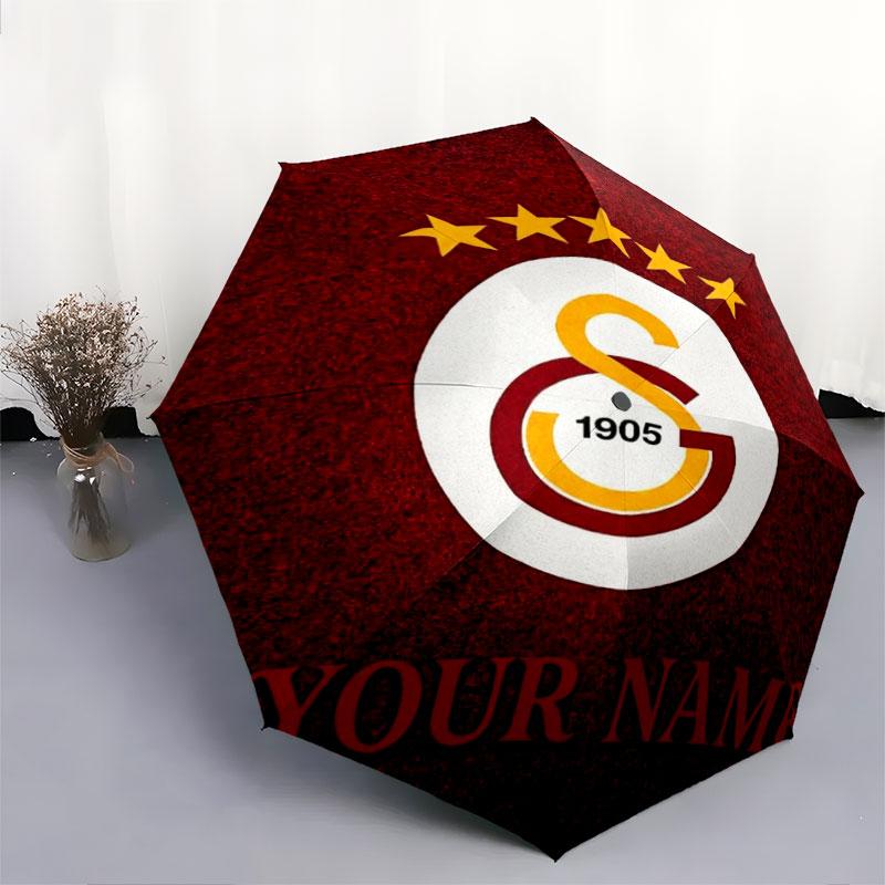 1 шт. Автоматический складной зонт - Узор с индивидуальным именем Galatasaray S, Портативная и складная конструкция с 8 спицами, Рождественские и новогодние подарки